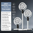 Smart Oscillating Floor Fan  Remote Control  8-Speed Settings - Product detail 14
