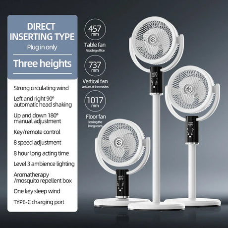 Smart Oscillating Floor Fan  Remote Control  8-Speed Settings - Product detail 14