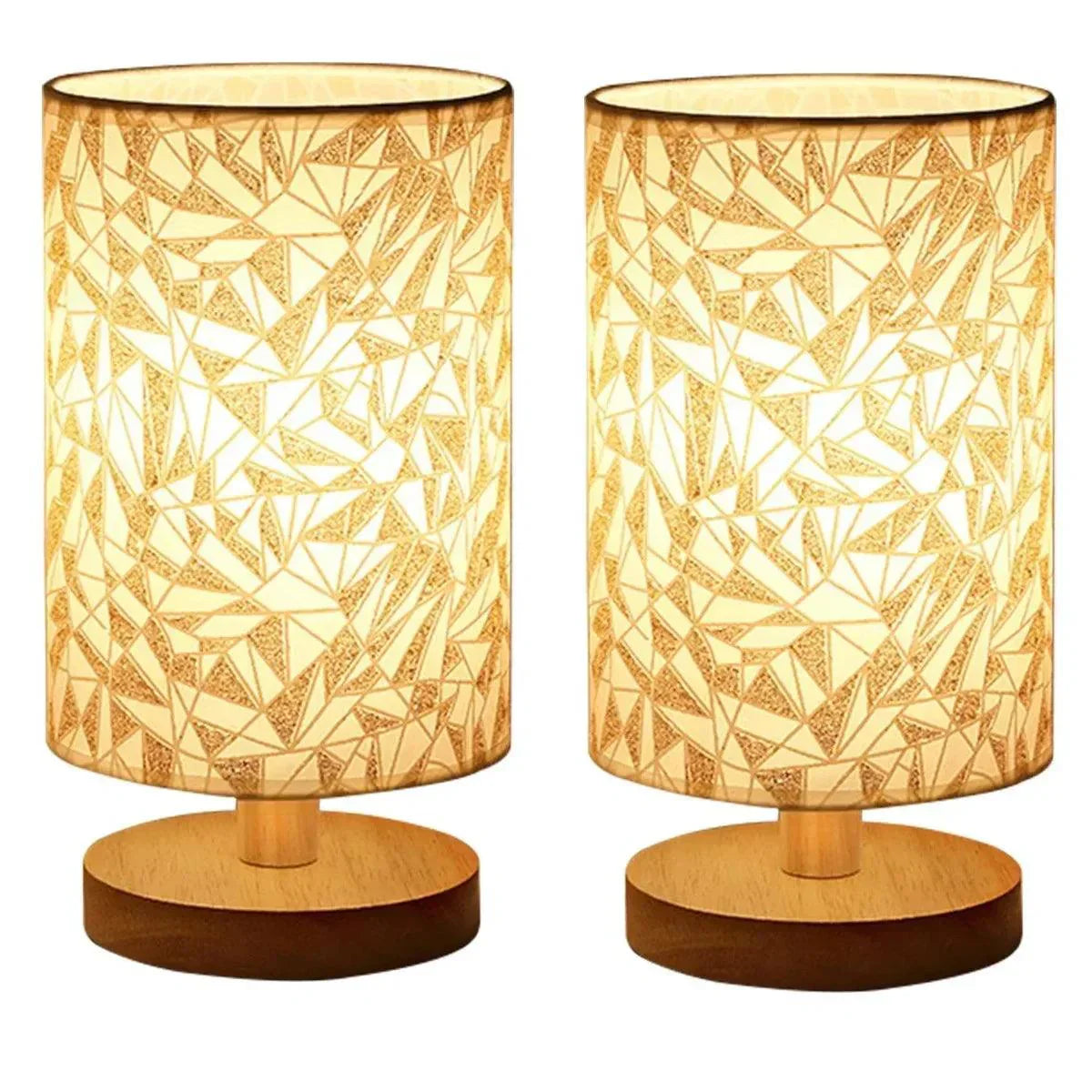 Minimalist Table Lamp  Natural Wood Base with Linen Shade - Product detail 13