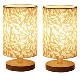 Minimalist Table Lamp  Natural Wood Base with Linen Shade - Product detail 13