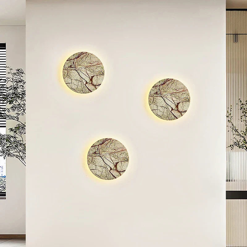Natural Stone Wall Lamp  Marble Pattern Design - Product example