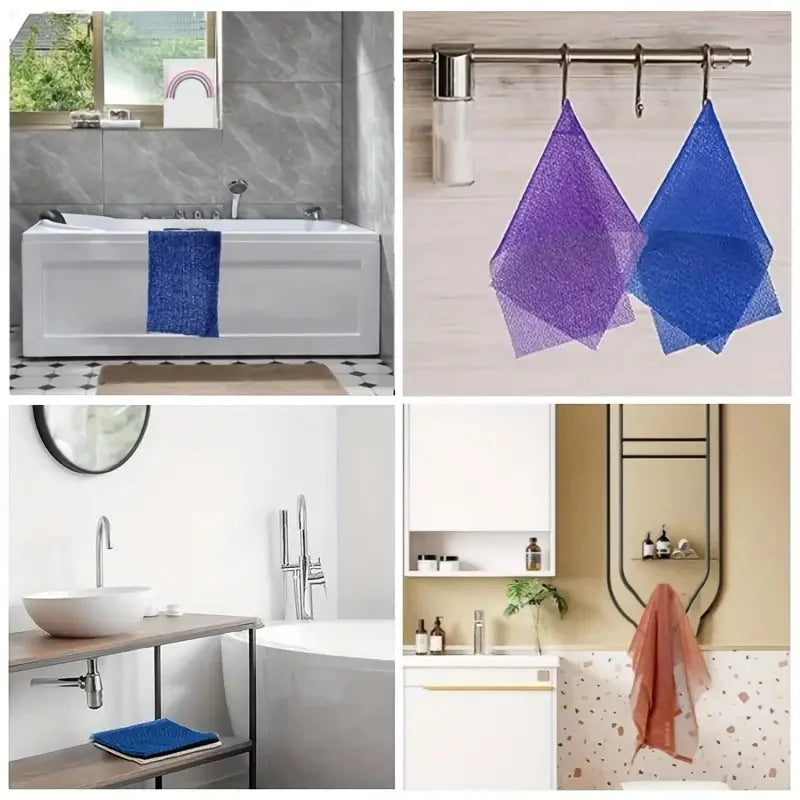 Mesh Bath Scrubber  Multi-Color Exfoliating Sponge Set - Product detail 10