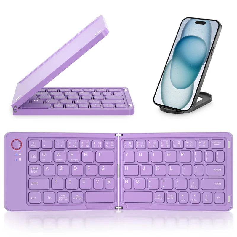Portable Bluetooth Keyboard  Foldable Compact Design - Detailed view