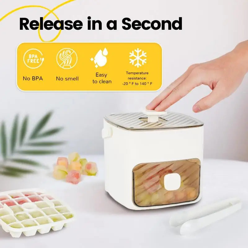 Modern Ice Cube Maker  Double Layer Storage With Handle - Product detail 8