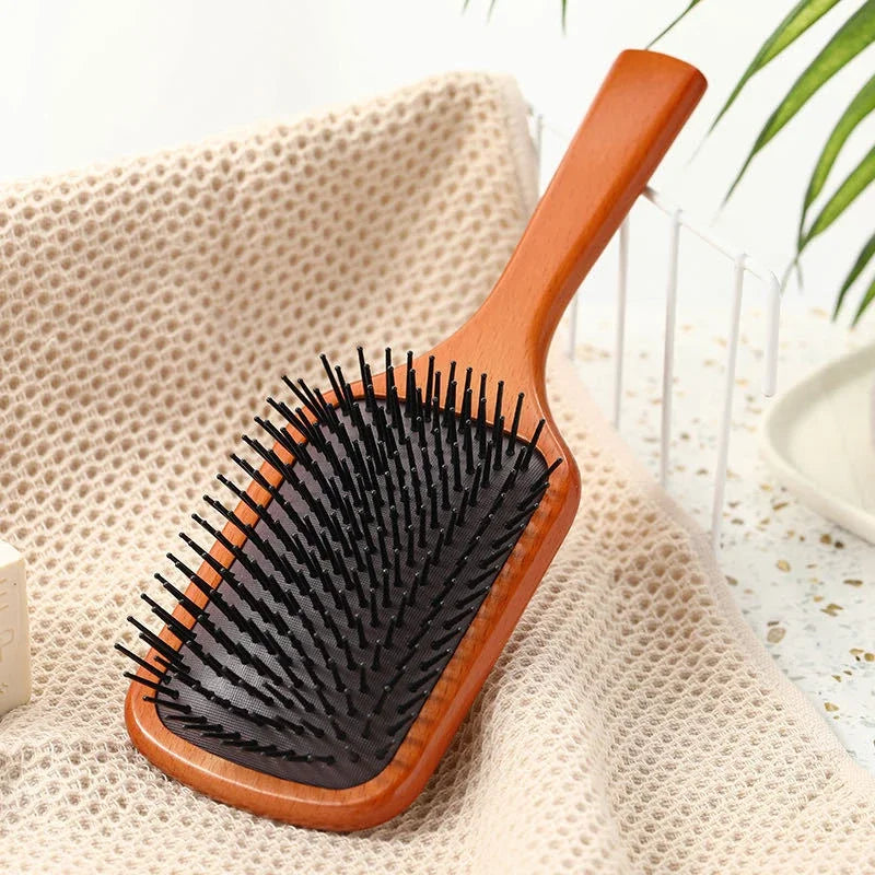 Wooden Hair Brush  Ergonomic Scalp Massage Design - Product detail 4