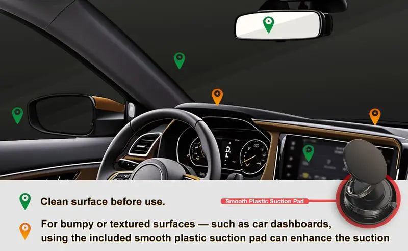 Magnetic Car Phone Mount  360 Rotatable Vacuum Suction Design - Product detail 10