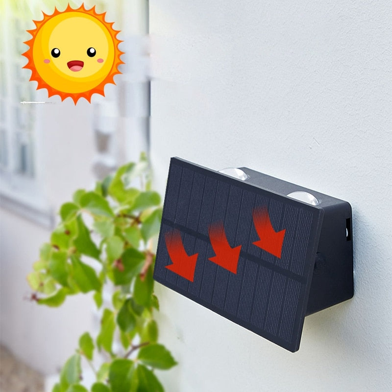 Solar Wall Light  Modern Dual LED Outdoor Lamp - Product detail 6