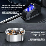 Windproof Car Ashtray  LED Illuminated With Door Mount Design - Product detail 4