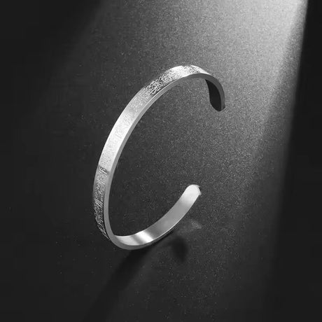 Arabic Script Bangle Bracelet  Engraved Stainless Steel Design - Product detail 7