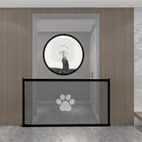 Retractable Pet Safety Gate  Mesh Barrier with Paw Print Design - Detailed view