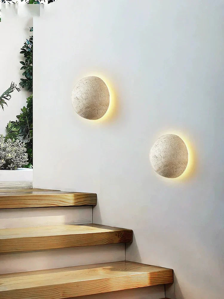 Minimalist Outdoor Wall Light  Natural Stone LED Sconce - Product detail 6