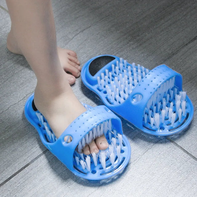 Shower Foot Massage Slippers  Non-Slip Cleaning Scrubber - Product showcase