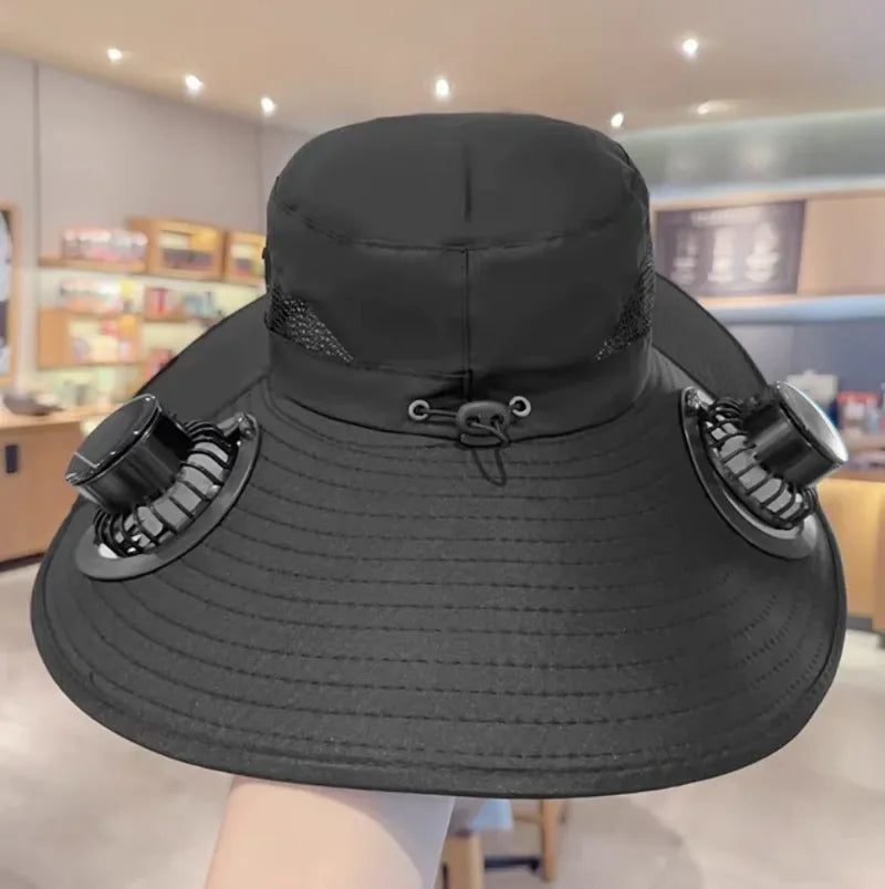 Solar Fan Sun Hat  Wide Brim Cooling Technology - Product detail 7