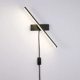 Minimalist Wall Light  LED Aluminum Sconce With Plug - Detailed view