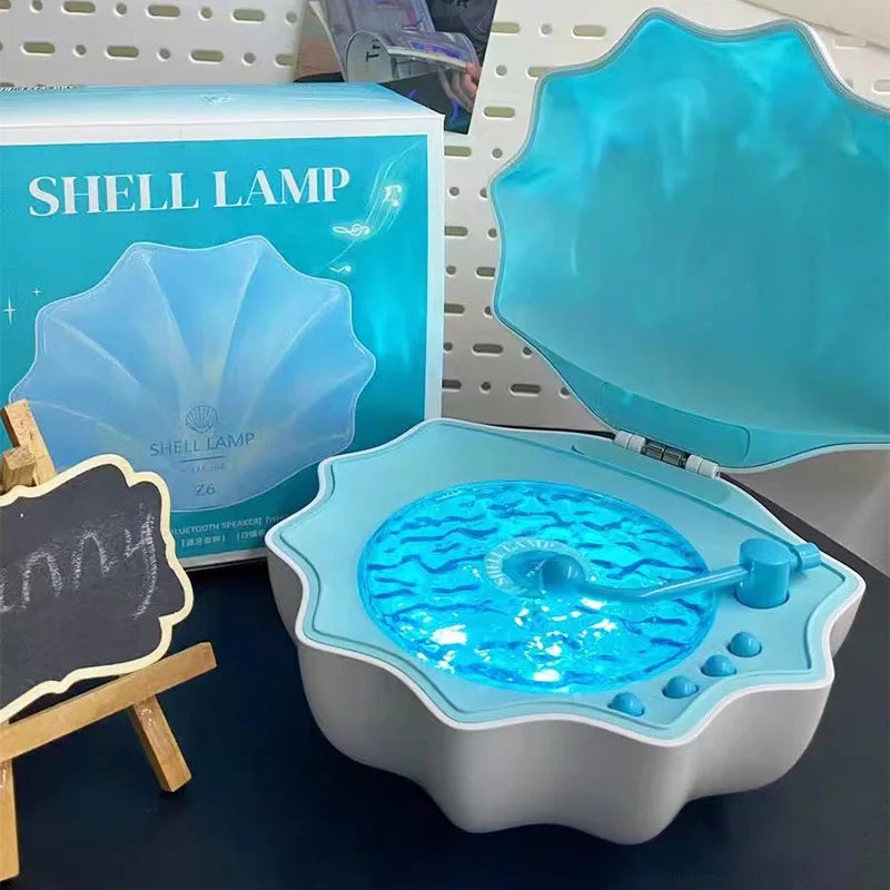 Coastal Night Light Speaker  Shell Design With Ocean Ambience - Product showcase
