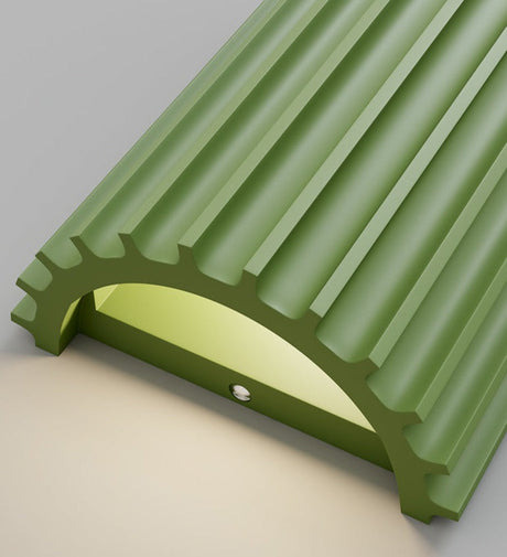 Modern LED Wall Light  Fluted Green Aluminum Sconce - Product detail 11