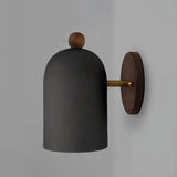Modern Wall Lamp  Walnut Wood with White Shade - Product example