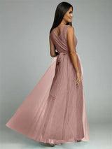Evening Gown Maxi Dress  V-Neck Split Mesh Design - Product detail 11