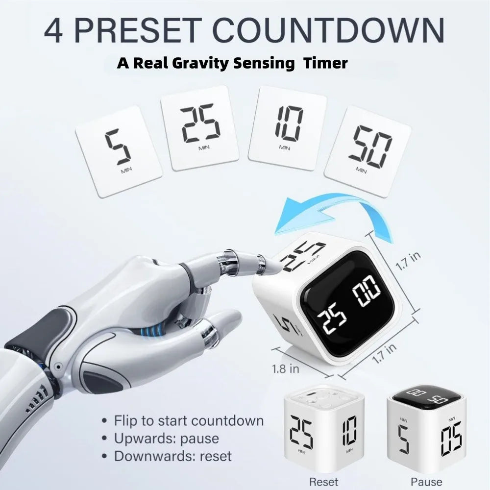 Digital Productivity Timer  Smart Cube Design With Gravity Sensor - Product detail 8