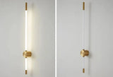 Vertical LED Wall Lamp  Brushed Brass and White Design - Product detail 18