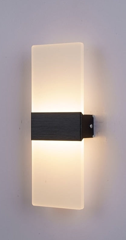 Modern Wall Sconce  Minimalist Acrylic Panel with Gold Accent - Product detail 12