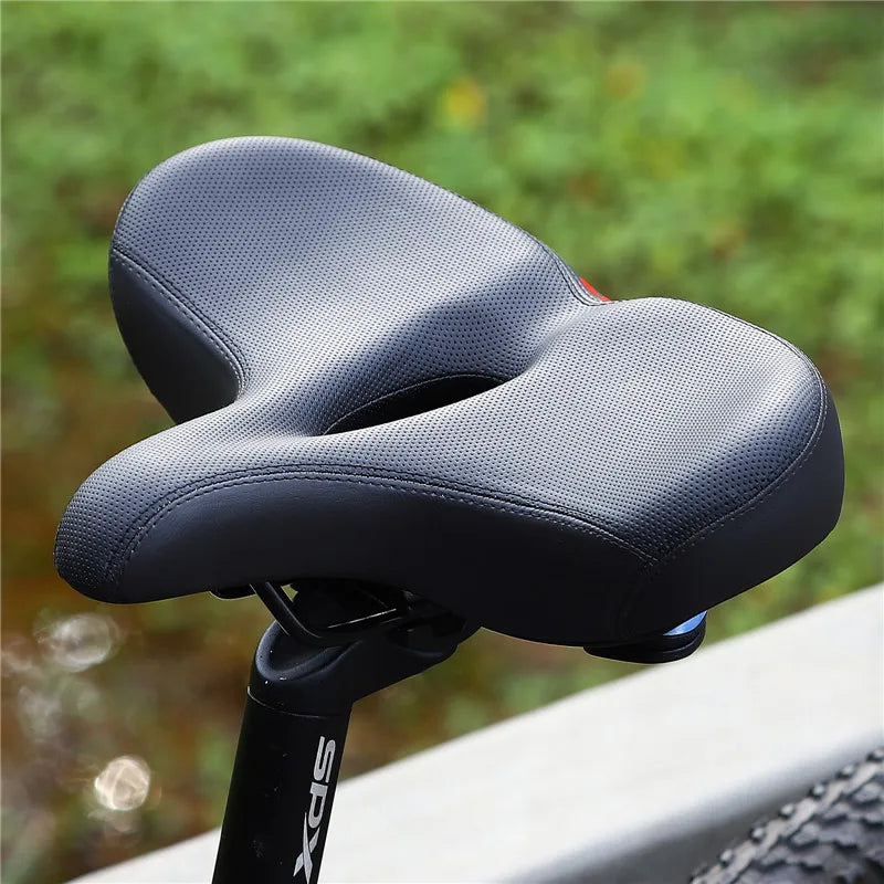 Ergonomic Bicycle Saddle  Wide Cushion Comfort Design - Detailed view