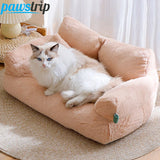 Plush Pet Sofa Bed  Cozy Winter Lounge for Cats - Detailed view