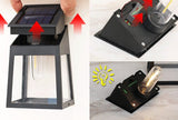 Solar Outdoor Wall Light  Modern Black Metal Frame - Product detail 8