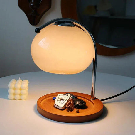 Retro Glass Table Lamp  Candle Warmer with LED Light - Product detail 4