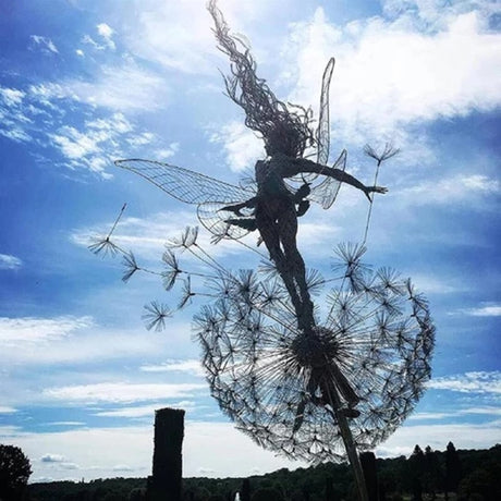 Fairy Garden Sculpture  Dandelion Metal Art Design - Product detail 7