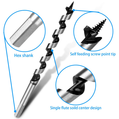 Professional Wood Drill Bit  Extended Hex Shank Design - Product showcase