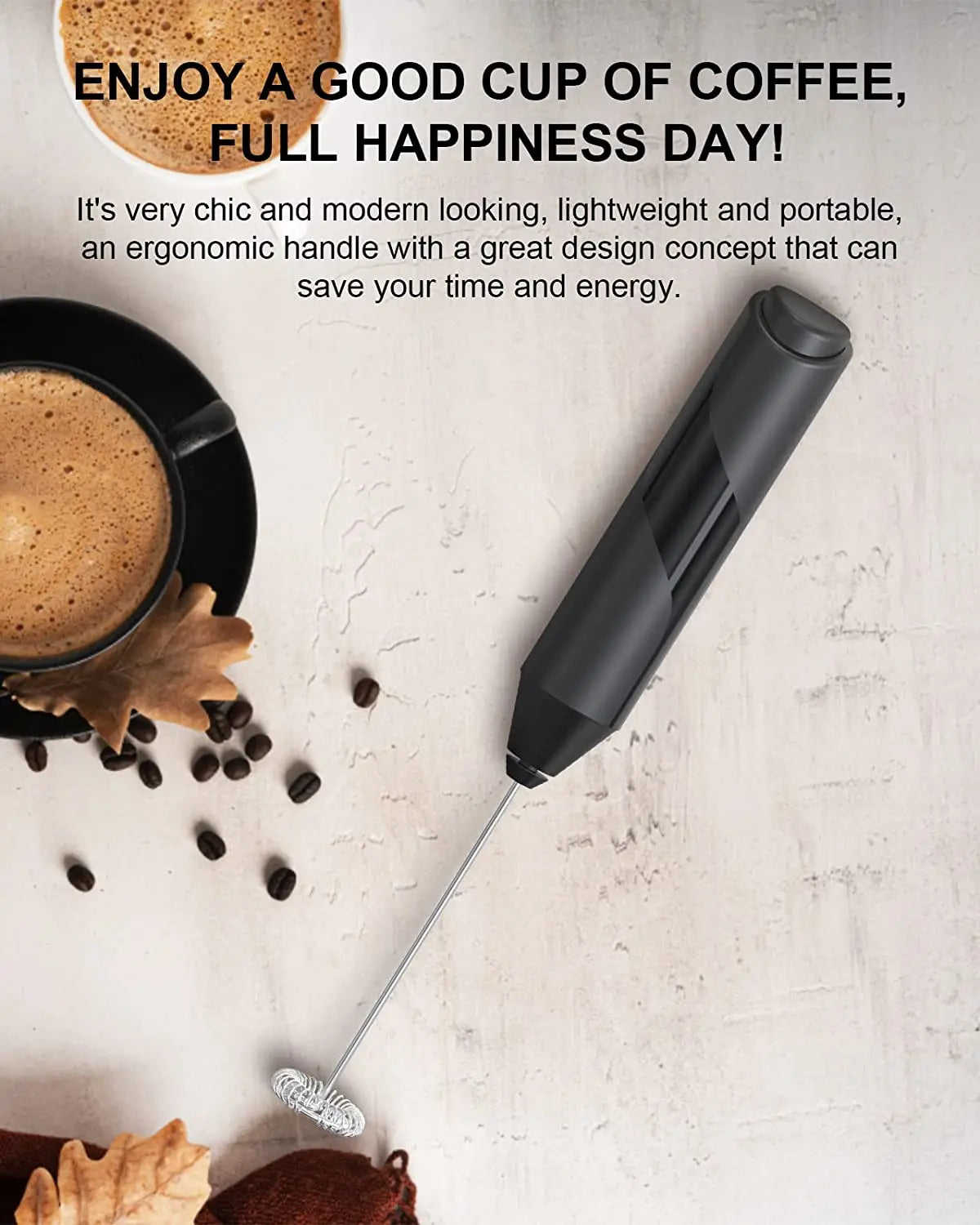 Electric Milk Frother  Professional Handheld Coffee Whisk - Product detail 9