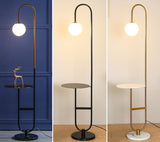 Modern Floor Lamp with Table  Brass and Marble Design - Product detail 5
