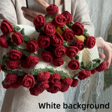 Floral Knit Blanket  Purple Rose Bouquet Design - Product detail 9