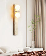 Modern LED Wall Light  Natural Stone Dual Globe Design - Product example
