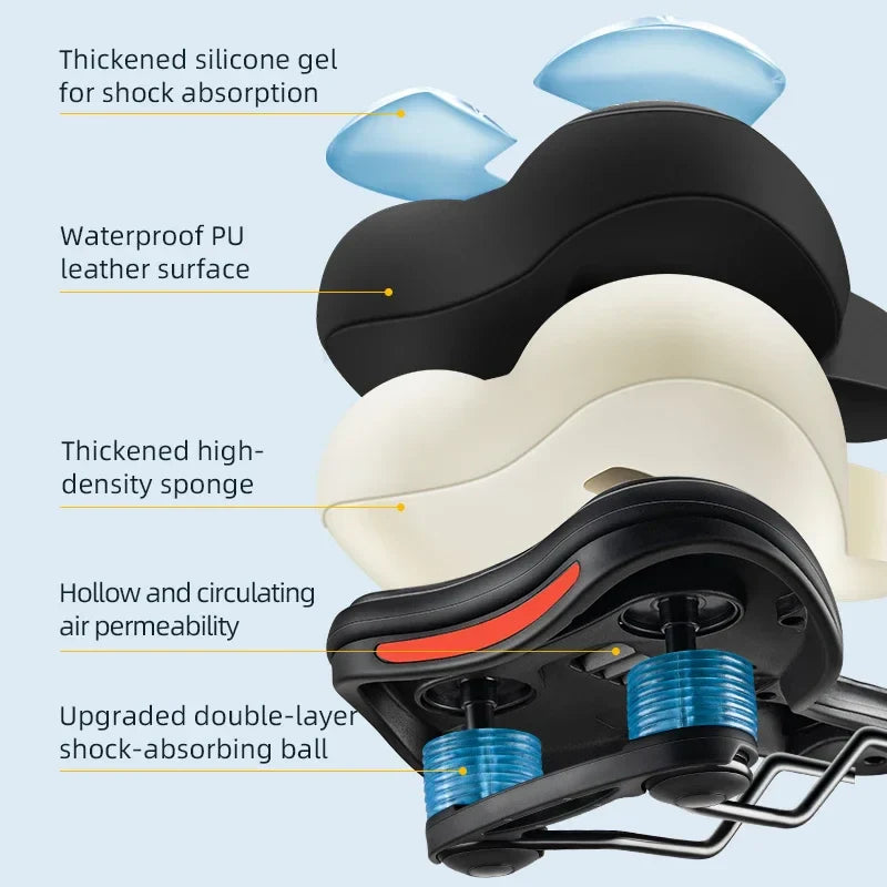 Ergonomic Bike Saddle  Shock-Absorbing Silicone Design - Product example
