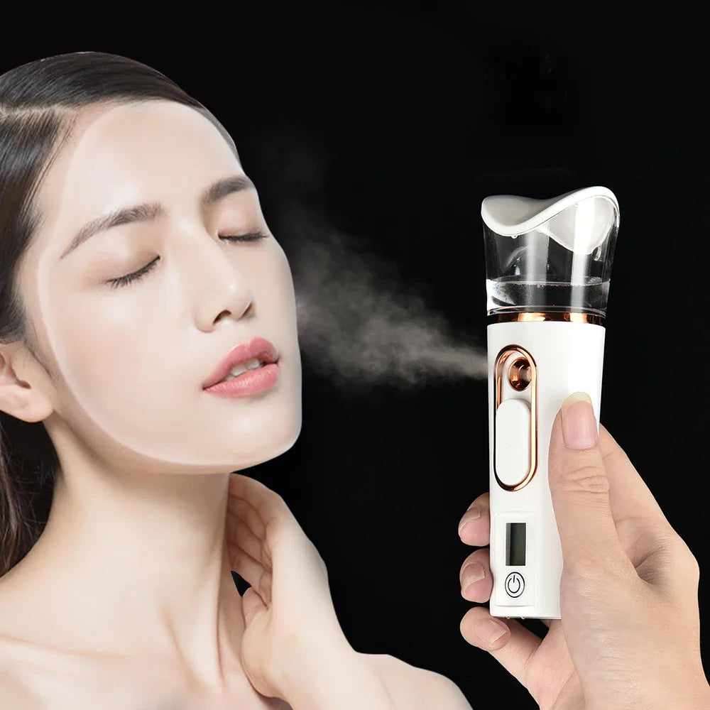 Portable Facial Steamer  Nano Mist Hydration With Moisture Tester - Product showcase