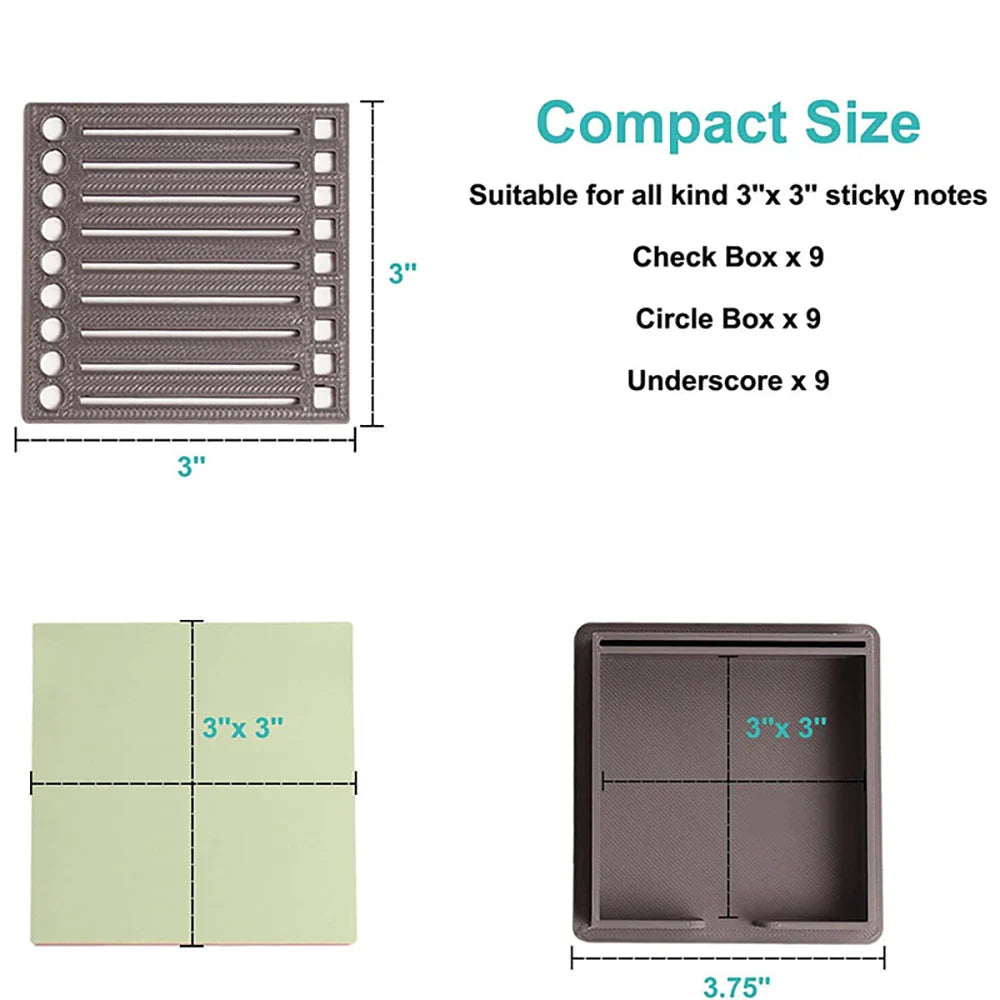 Desktop Note Organizer  Precision Template Storage Box - Product detail 5