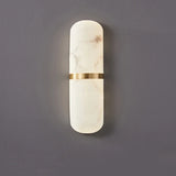 Marble Wall Lamp  Oval Capsule Design With Gold Accent - Product detail 5