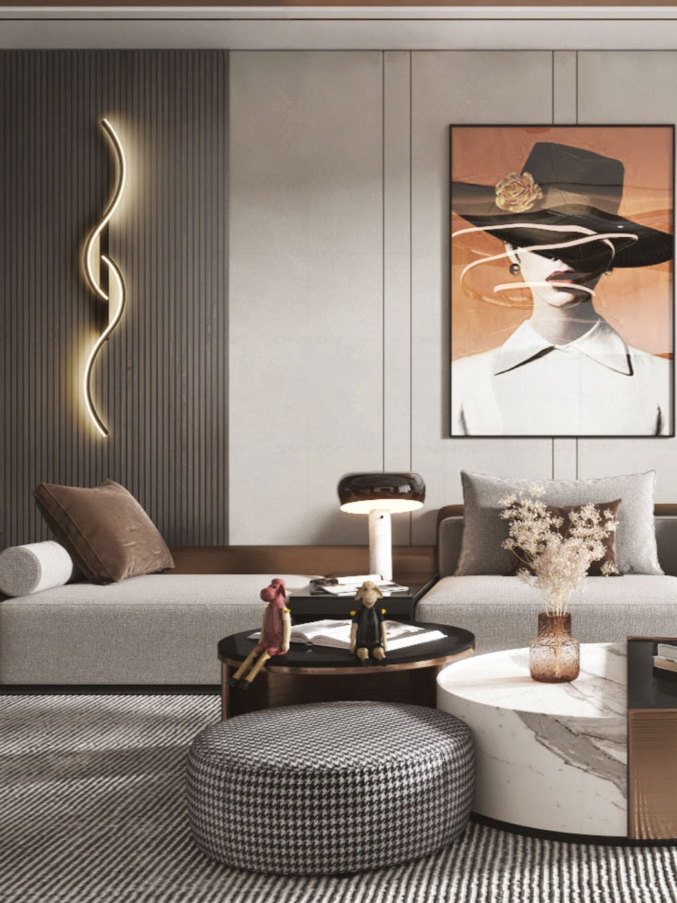 Modern LED Wall Light  Curved Minimalist Design - Product detail 9