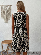 Summer Floral Dress  V-Neck Tiered Cotton Design - Product detail 6