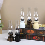 Vintage LED Lantern  Glass Hurricane Rustic Design - Product example
