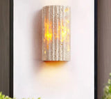Natural Travertine Wall Light  Stone Column Design - Detailed view
