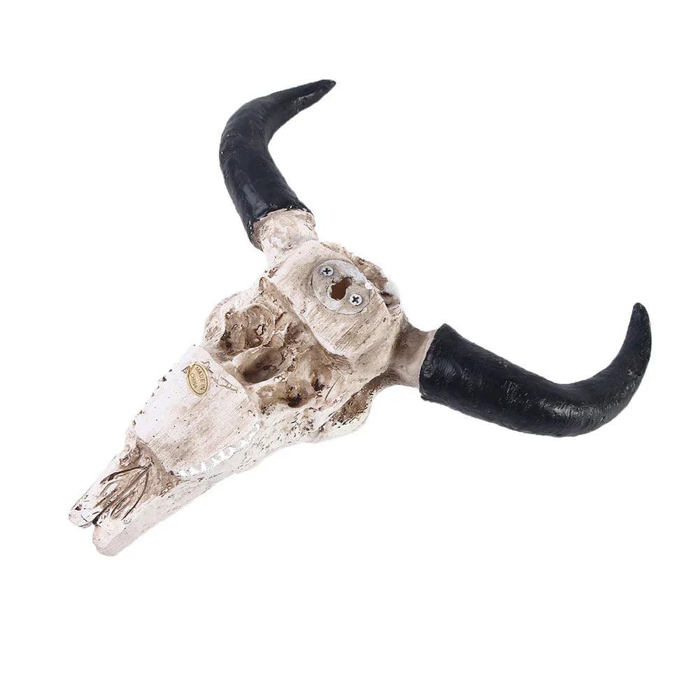 Decorative Longhorn Skull  White Resin Wall Art - Product detail 6