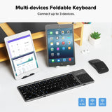 Wireless Foldable Keyboard  Dual Mode With Touchpad - Detailed view