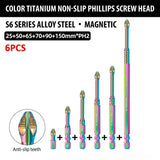 Professional Phillips Screwdriver Bit Set  Rainbow Titanium Steel Impact Bits - Product detail 18
