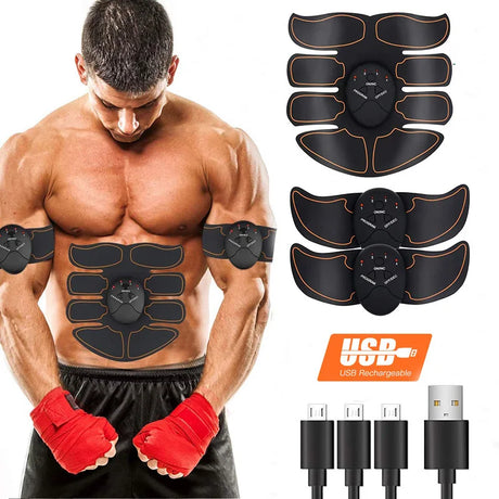 Smart EMS Muscle Trainer  USB Rechargeable Fitness Device - Product showcase
