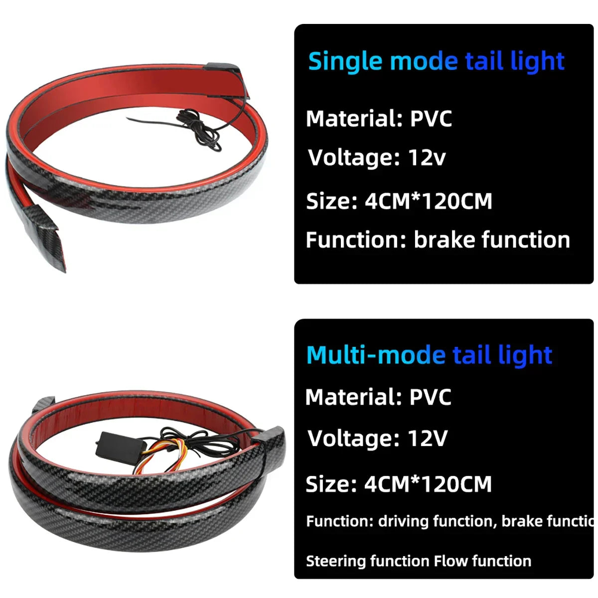 LED Car Spoiler Light  Carbon Fiber Strip With Brake Function - Product detail 10