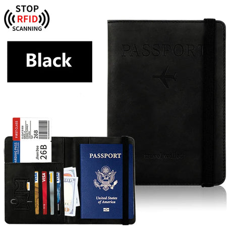 Travel Passport Holder  RFID Leather Card Organizer - Product detail 9