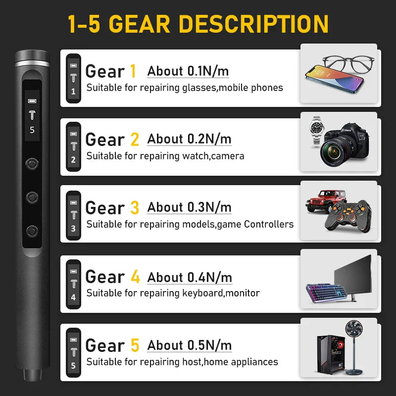 Precision Electric Screwdriver Set  Magnetic 42-Bit Professional Kit - Product detail 5